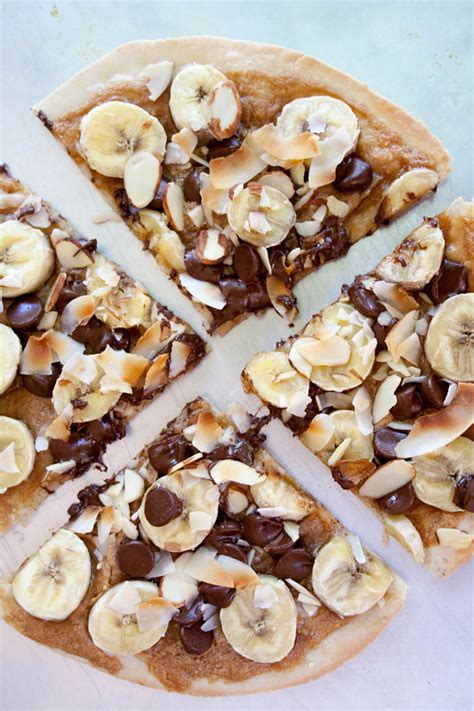 Many desserts are high in calories, saturated fats, sugary carbs, and low in nutritious properties, which makes them. Banana, Chocolate and Peanut Butter Dessert Pizza - Create ...