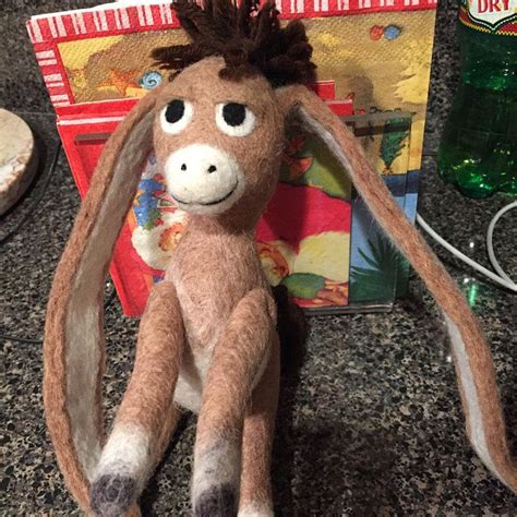 Nestor The Long Eared Christmas Donkey Art Toy Standing Etsy