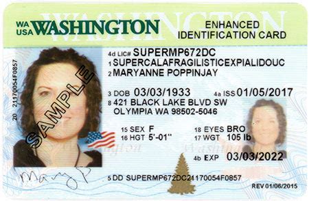 Masks are required to be worn by all customers at all times. WA State Licensing (DOL) Official Site: ID card designs
