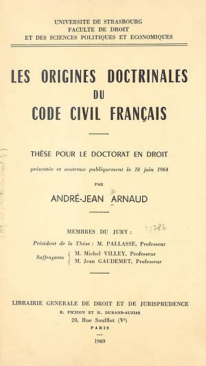 Les Origines Doctrinales Du Code Civil Français Pdf Epub Ebook