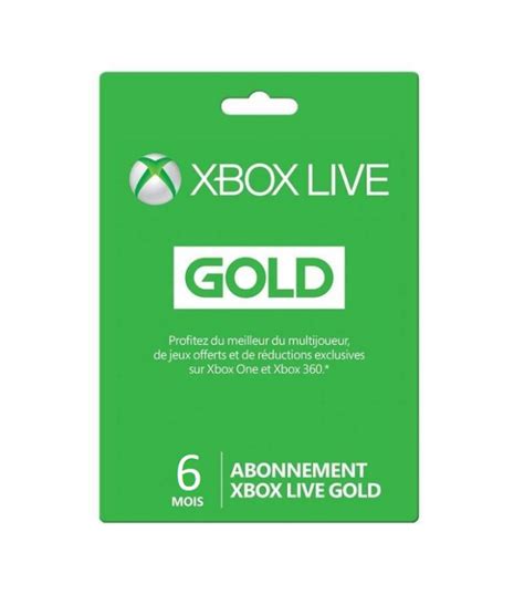Abonnement Xbox Live Gold 6 Mois Card Iptv