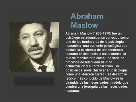 Teora De Abraham Maslow Abraham Maslow 1908 1970