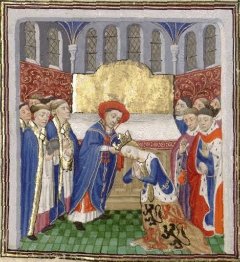 The Coronation Of Philippa Of Hainault Wife Of Edward Iii From Jean