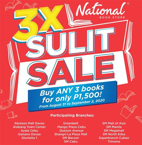 Manila Shopper National Book Store 3 Day Sulit Sale Aug Sept 2020