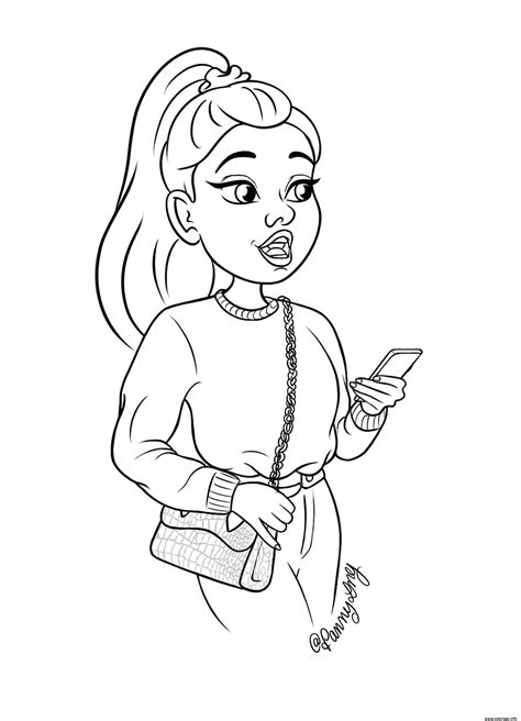 Coloriage Fille Ado Swag Cool Mode Jecolorie Com