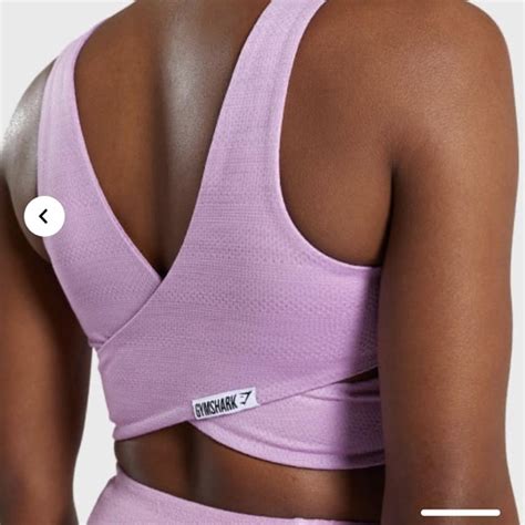 Lilac True Texture Sports Bra Gymshark Selling As Depop