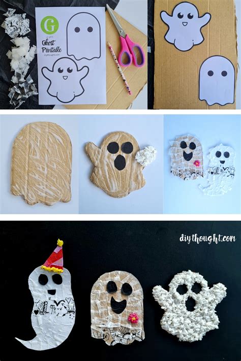 Recycled Tissue Paper Ghosts Diy Thought