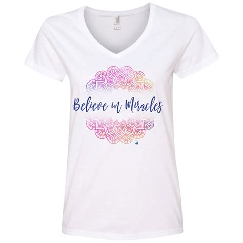Believe In Miracles Shirts And Tank Tops Pink Mandala Design