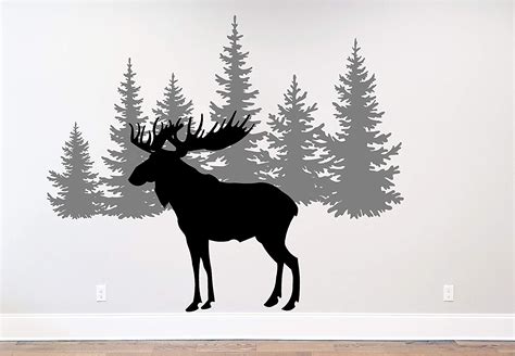 Moose In Woods Silhouette