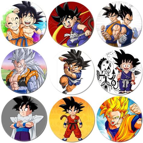 1pcs Anime Dragon Ball Cosplay Badge Cartoon Goku Saiyan Brooch Pins