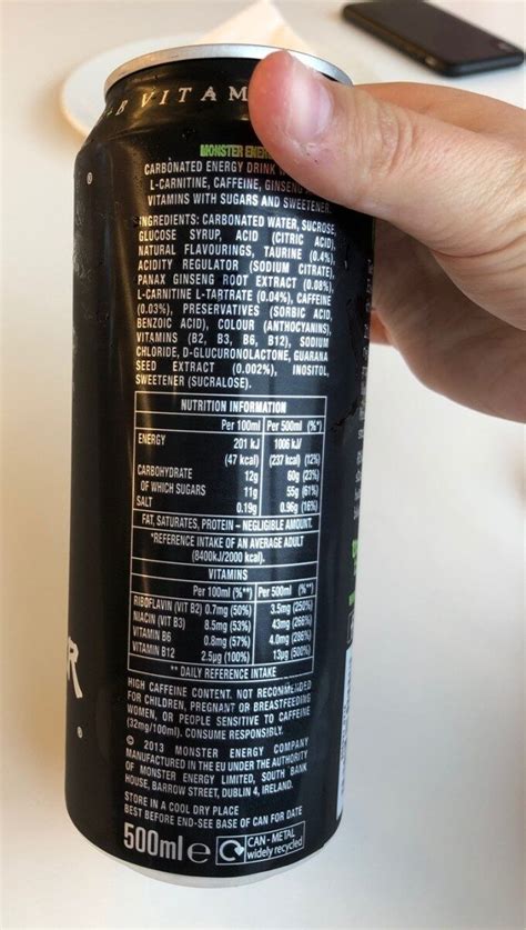 Monster Energy Drink Ingredients