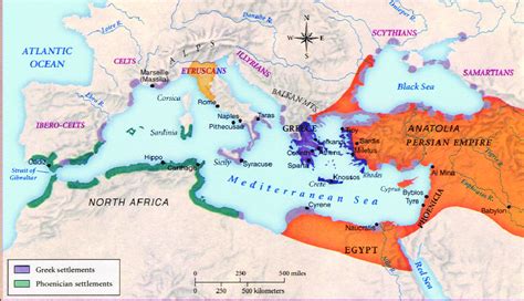 Mediterranean Greek And Phoenician Colonies Courtesy Of The Utah State