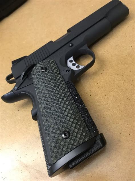 Found Government Model Msh With Magwell Checkered And Black 1911
