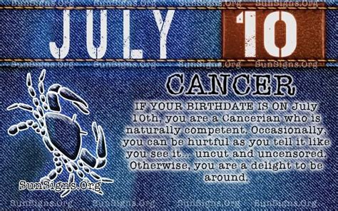 July 10 Birthday Horoscope Personality Sun Signs