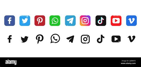 Logotipo De Redes Sociales Conjunto De Logotipos De Redes Sociales