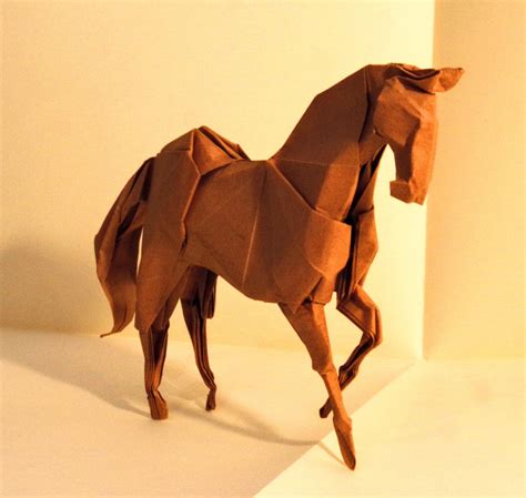 Origami Horse Folded By Me From A Square Of Paper No Cuts Or Glue R