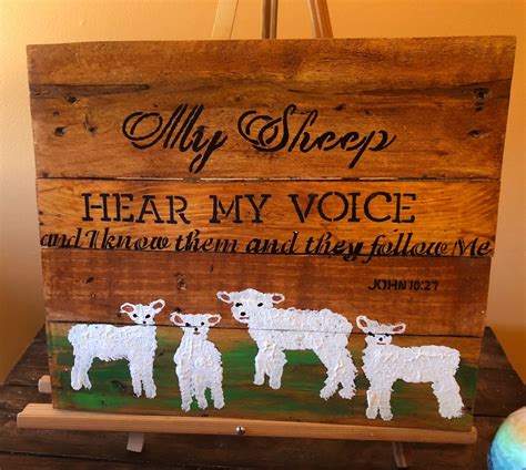 My Sheep Hear My Voice And I Know Them And They Follow Me John Etsy