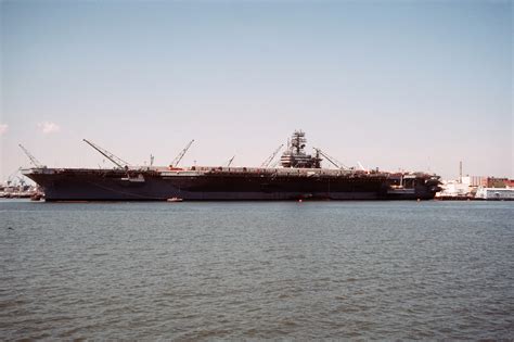 A Port Bow View Of The Us Navy Usn Nuclear Powered Aircraft Carrier