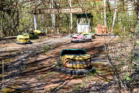 Abandoned Amusement Park In The City Center Of Prypiat In Chornobyl