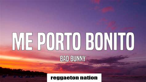 Bad Bunny Me Porto Bonito Letra Lyrics Youtube Music