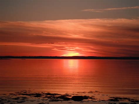 Red Sunset over the Seas in Quebec, Canada image - Free stock photo - Public Domain photo - CC0 ...