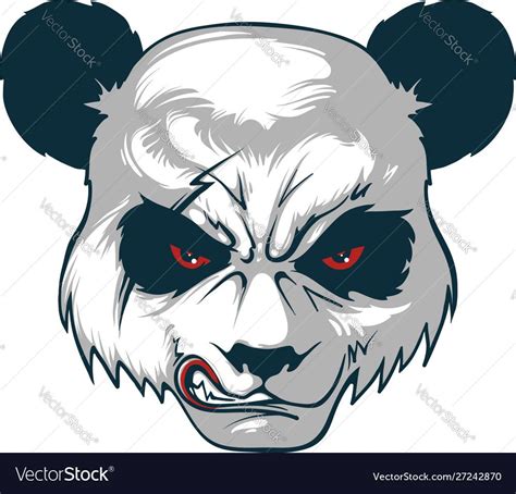 Angry Panda Vector Image On Vectorstock In 2020 Vector Illustration