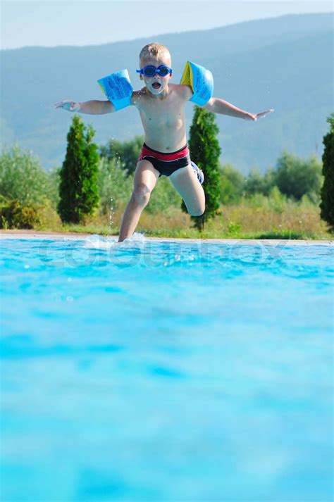 Swimming Pool Fun Stock Image Colourbox