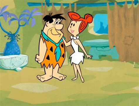 The Flintstones Fred And Wilma Publicity Cel Hanna Barbera 1960s