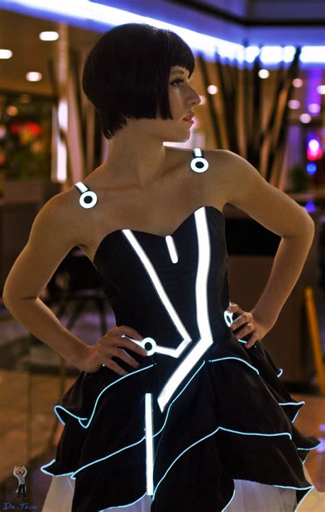 Tron Prom Dress Futuristic Fashion Cosplay Costumes Fashion