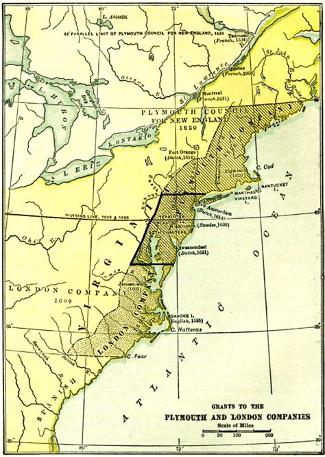 Map Of Virginia Colony 1607