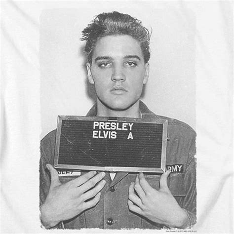 Elvis Presley Deluxe Sweatshirt Army Mugshot Authentic Band Merch