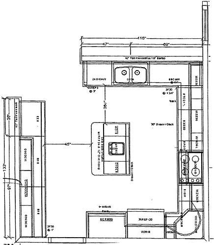 Galley Kitchen Floor Plans With Island Bmp Extra