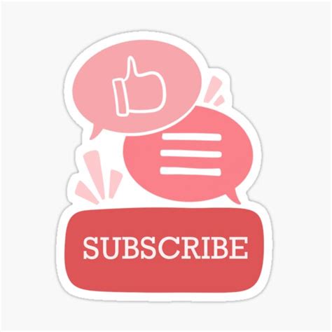 Like Comment And Subscribe Sticker For Sale By Luna Lilium Redbubble