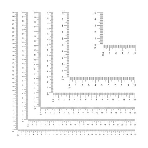 Ecklinealschablonen Set Messwerkzeug Mit 5 10 15 20 25 30 Cm Vertikalen