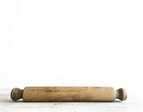 Vintage Turned Rolling Pin Handmade Wooden Rolling Pin