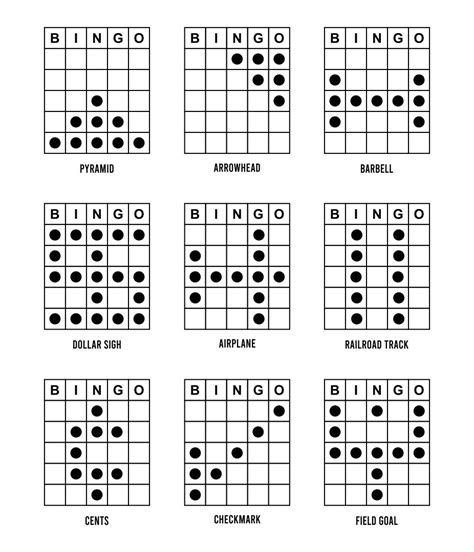 Printable Bingo Patterns Bingo Patterns Bingo Printable Bingo