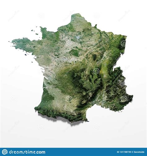 Mapa De Relevo De França Ilustração Stock Ilustração De Atlas 131198739