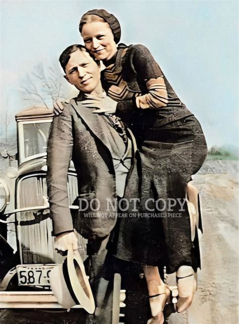 Bonnie And Clyde Photograph 11 X 15 Rare 1934 Color Portrait Etsy