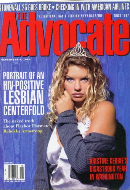 The Advocate Magazine Sept 6 1994 Portrait Of Hiv Pos Lesbian