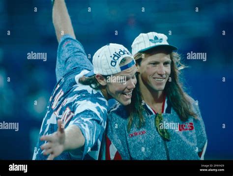 American Tennis Players Luke And Murphy Jensen Us Open 1994 Stock