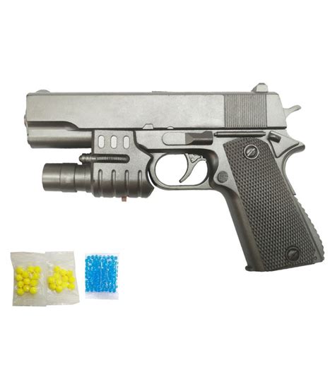 Air Pistol Shooting Gun Toy With Jelly Balls Bullets And Laser Light