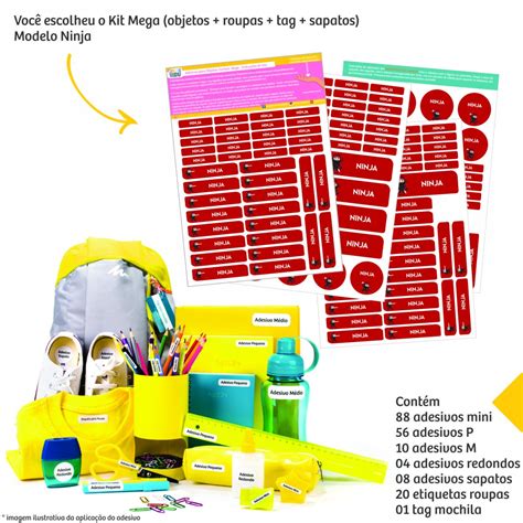 Etiquetas Escolares Divers O Kit Mega