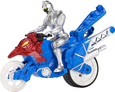 Power Rangers Dino Super Charge Zord Builder Dino Stunt Bike Silver