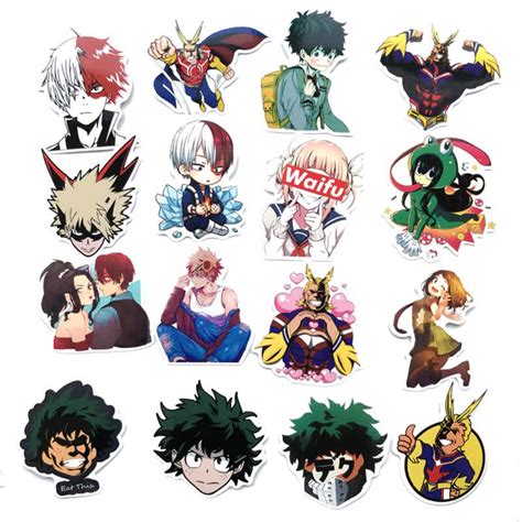 73pcs My Hero Academia Suitcase Stickers Laptop Skateboard