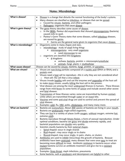 Notes Microbiology