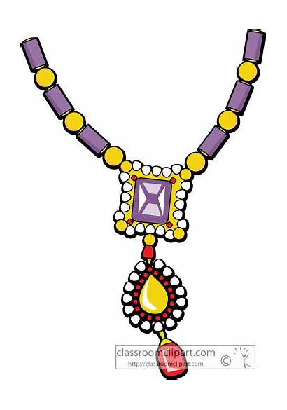 Clip Jewelry Necklace Clipart Cartoon Cliparts Classroom