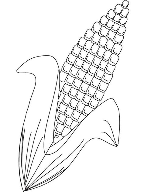 Selección de distintas pizarras de dibujos para colorear online en formato flash. Dibujo de Mazorca de maíz para Colorear