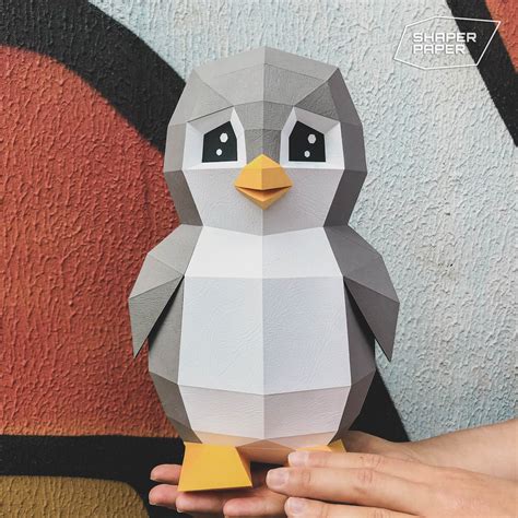 Papercraft Penguin Printable Diy Template Paper Ideas Paper Images