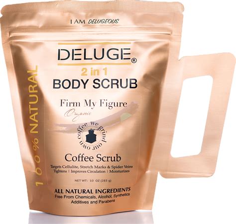 ORGANIC COFFEE SCRUB FOR BODY AND FACE - TWO IN ONE FORMULA | DELUGE png image
