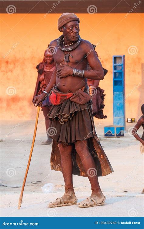 Opuwo Namibia Jul 07 2019 Old Namibian Man On The Street Seen In